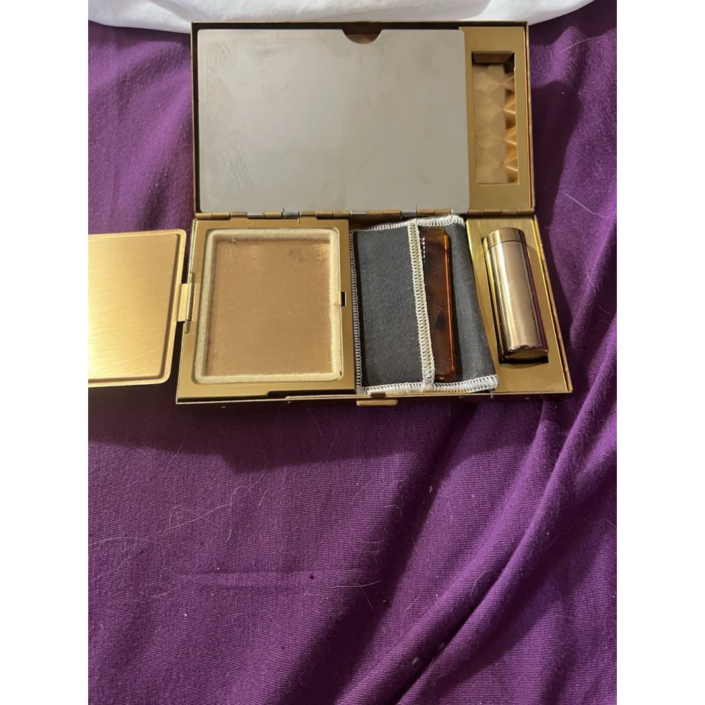 Vintage 1950s Marhill Mother of Pearl Wristlet Purse – Original Unused Lipstick